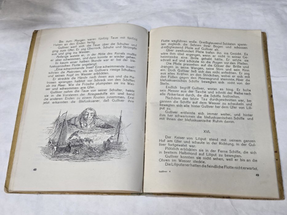 Swift J. Gulliver bei den liliputanern. На нем.яз. Иллюстрации Грандвилль.