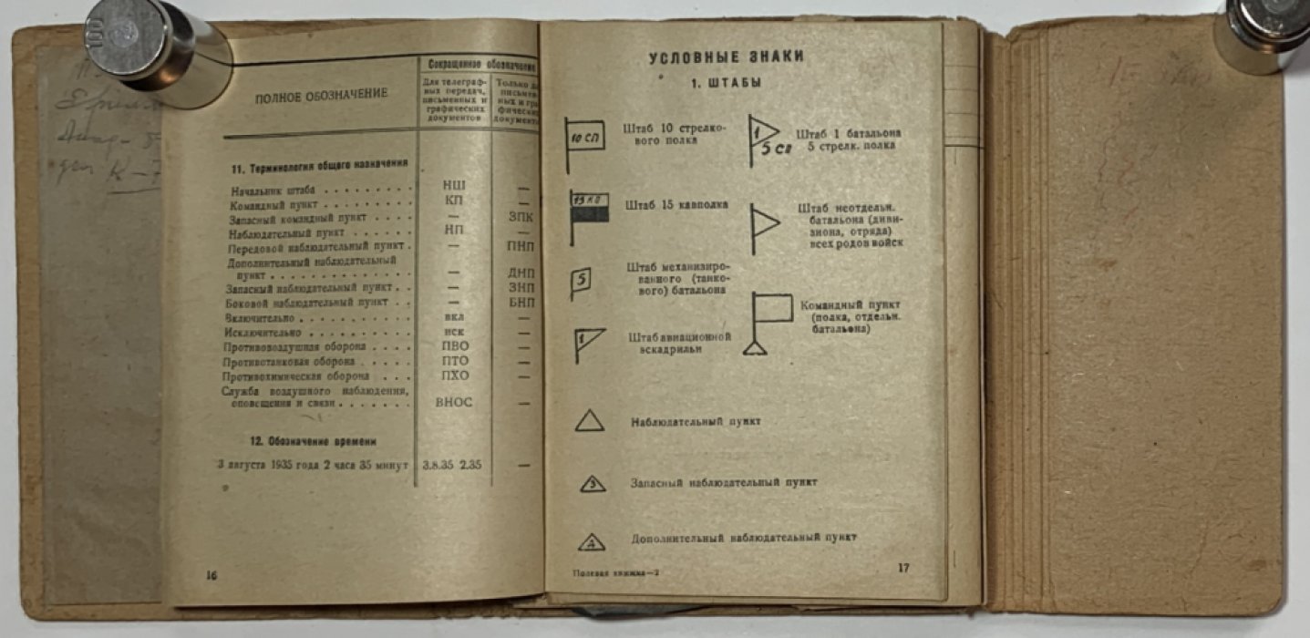 Полевая книжка.