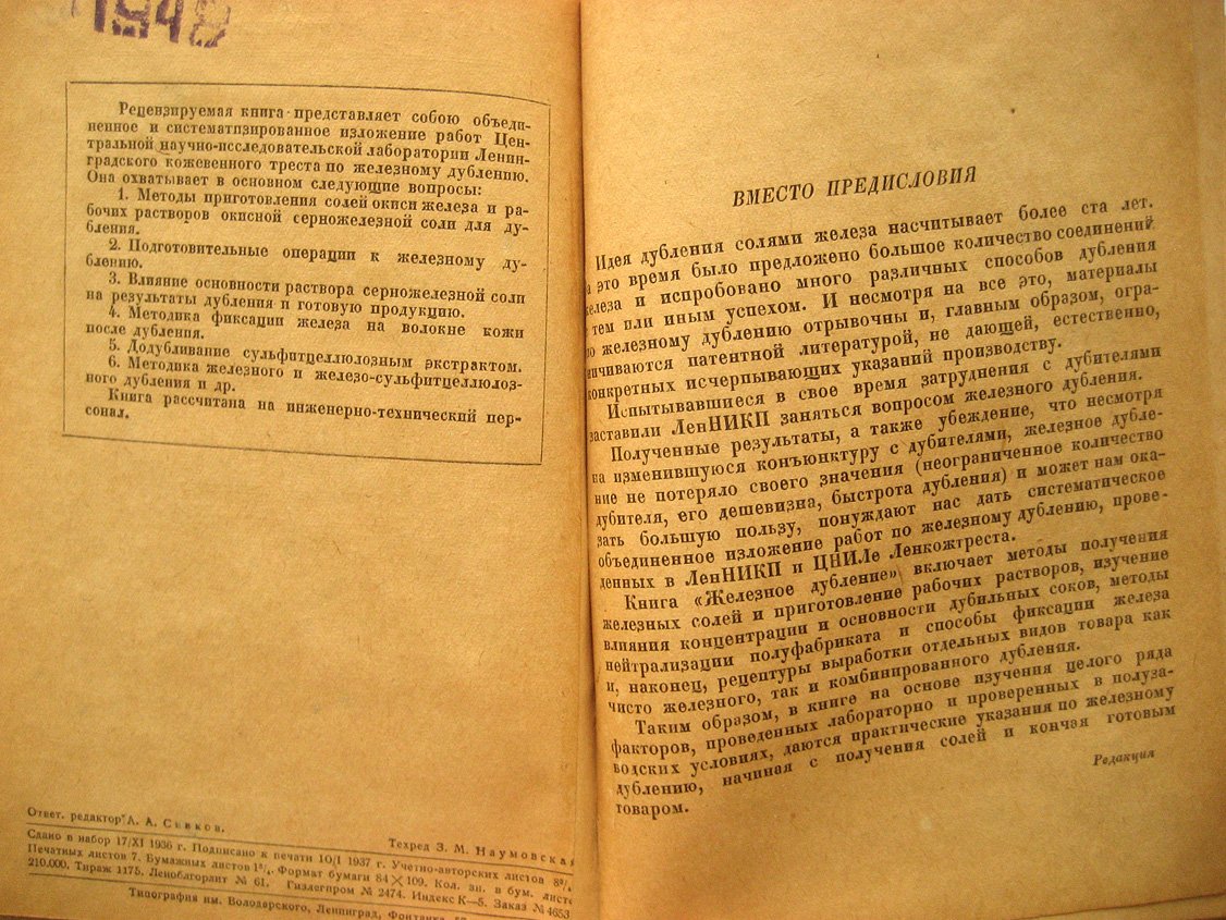 Штыкан Б. Железное дубление.