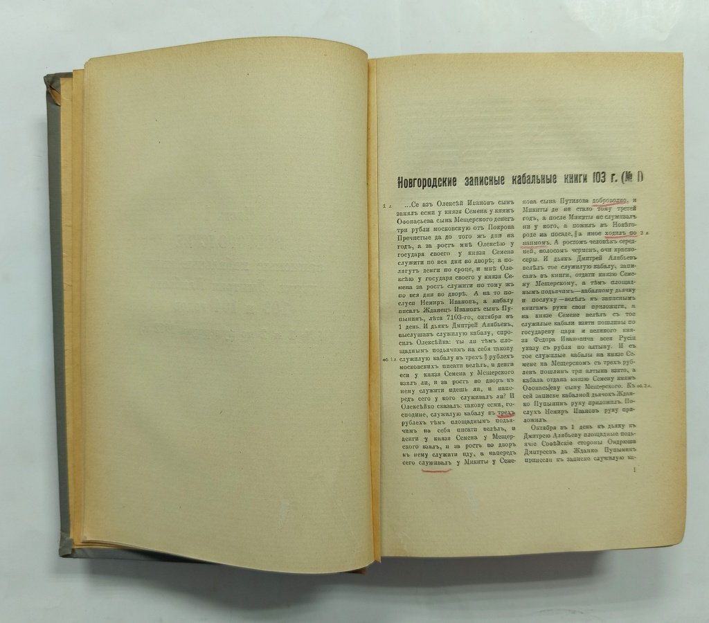 Новгородские записные кабальные книги 100-104.