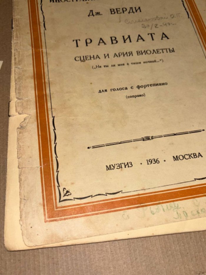 Верди Дж. Травиата. Сцена и ария Виолетты. Для голоса с фортепиано (сопрано).