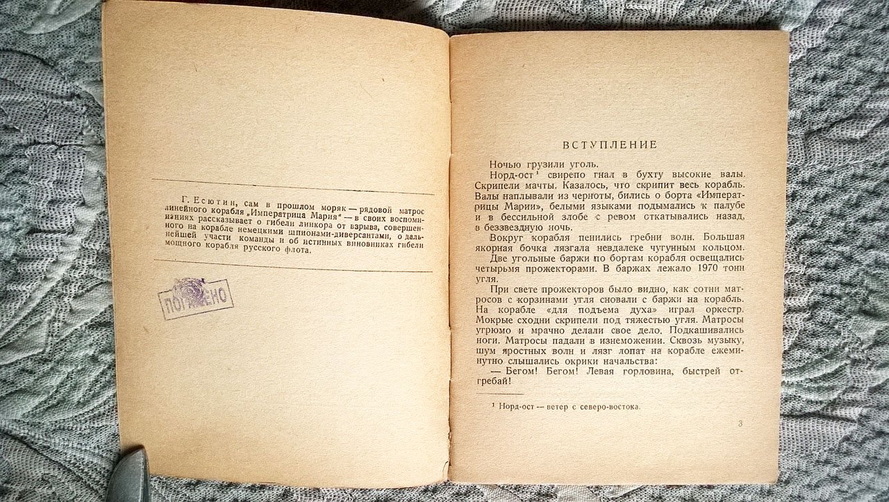 Есютин Т., Юферс Ш. Гибель «Марии».