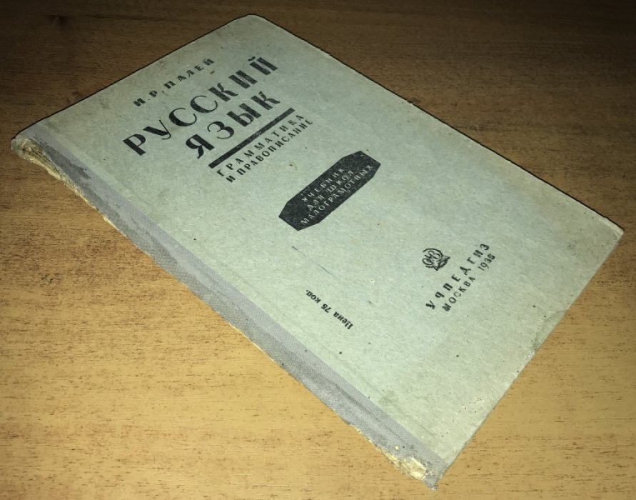 Палей И.Р. Русский язык. Грамматика и правописание. Учебник для школ малограмотных.