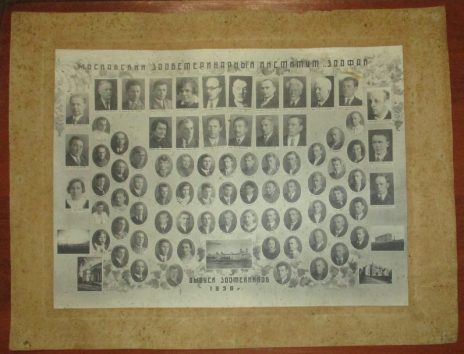 Московский зооветеринарный институт `Зоофак`. Выпуск зоотехников 1938 г.