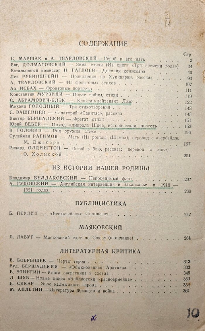 Знамя №6-7 (июнь-июль) 1940 год.