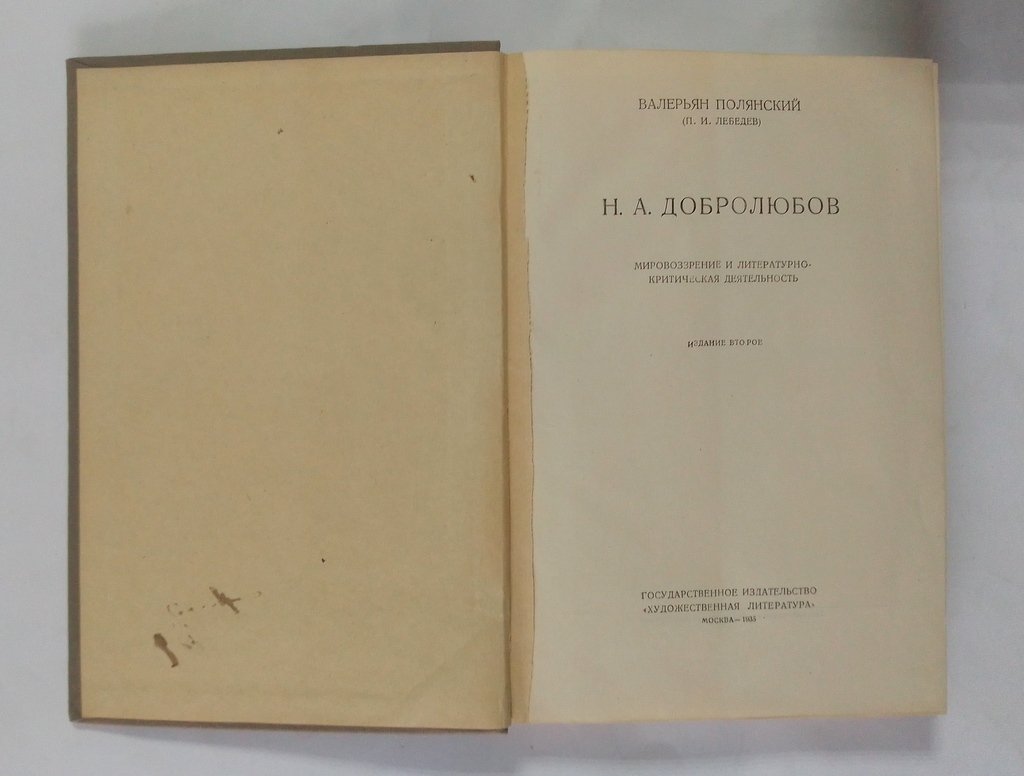 Полянский, Валерьян (Лебедев П.И.) Н.А. Добролюбов