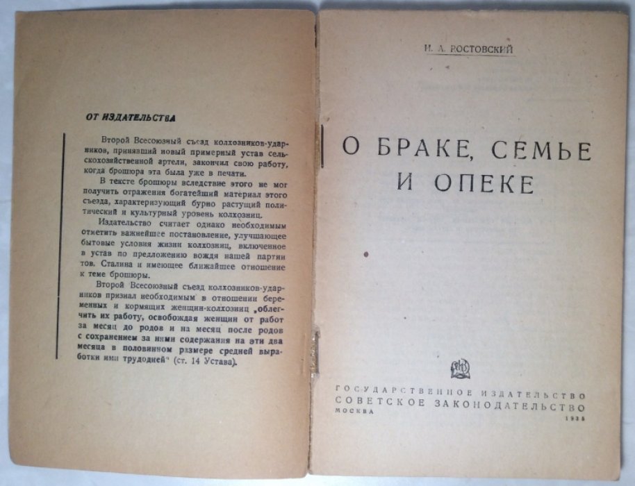 Ростовский И.А. О браке, семье и опеке.