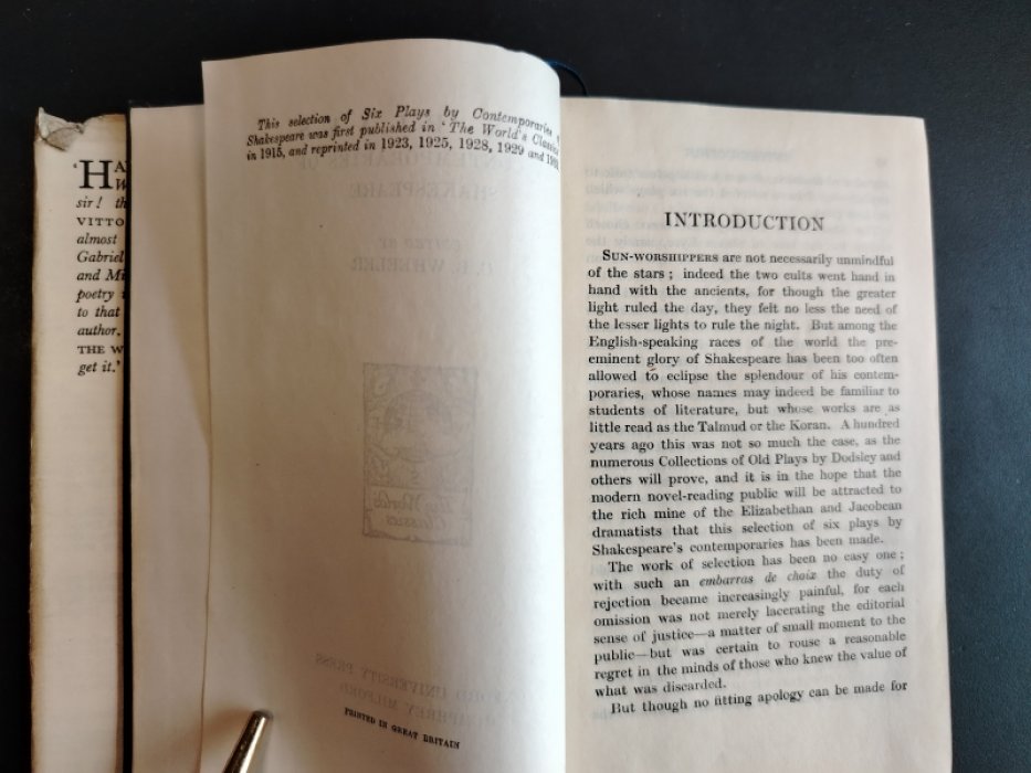 Шесть пьес современников Шекспира. На английском языке.
