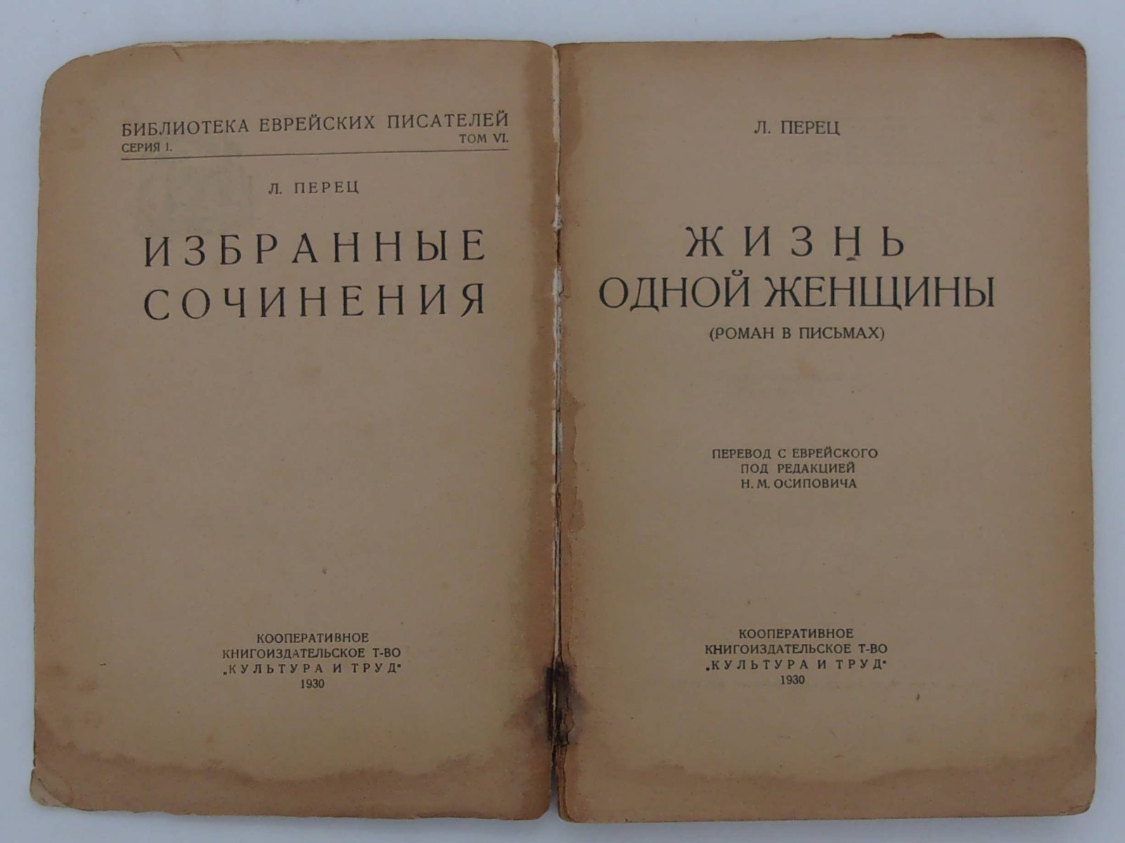 Перец Л. Жизнь одной женщины.