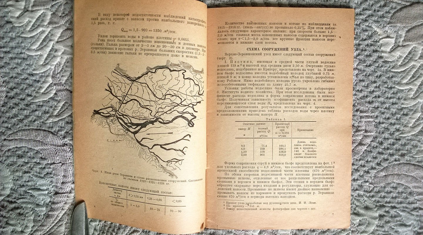 Инж. Д.Я. Соколов. Опыт эксплуатации Верхне-Зеравшанского узла.