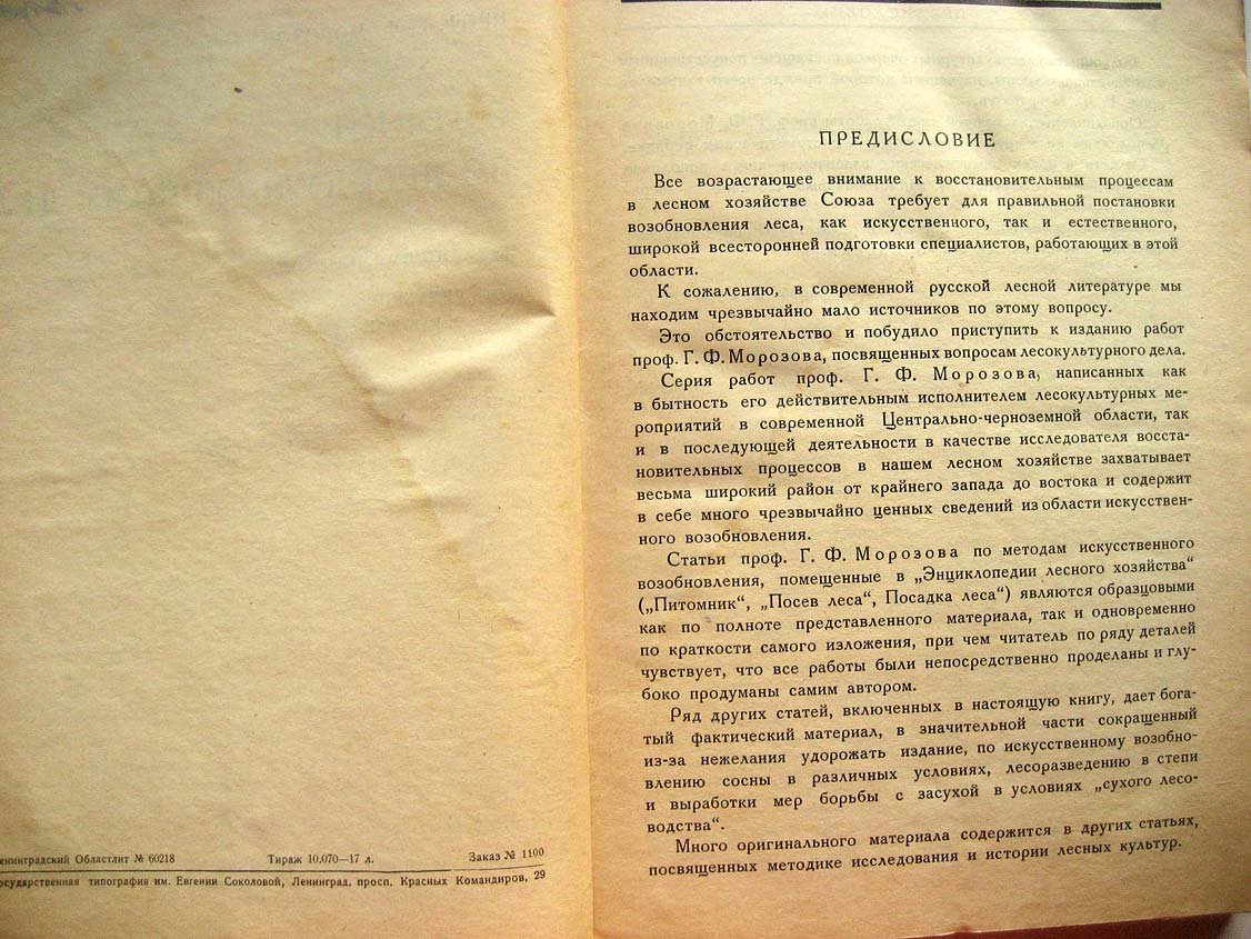 Морозов Г. Очерки по лесокультурному делу.