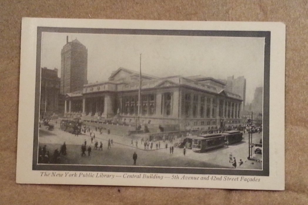 The New york Public Library - Central Building - 5th Avenue and 42nd Street Facades. Открытка