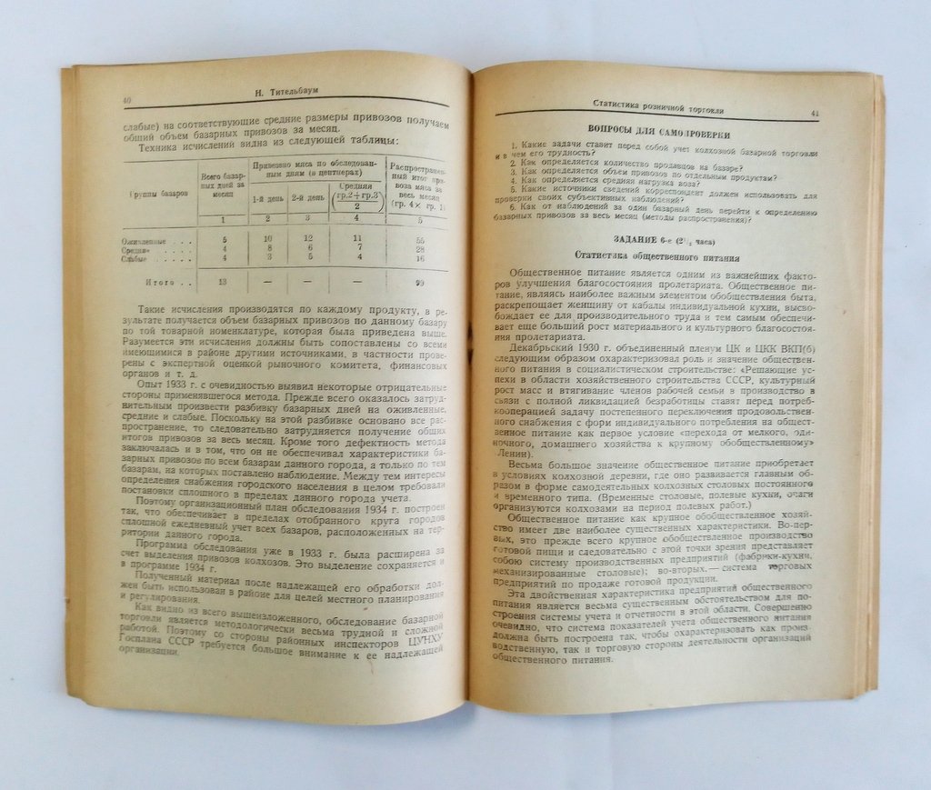 Тительбаум Н., Яковлев В. Статистика советской торговли.