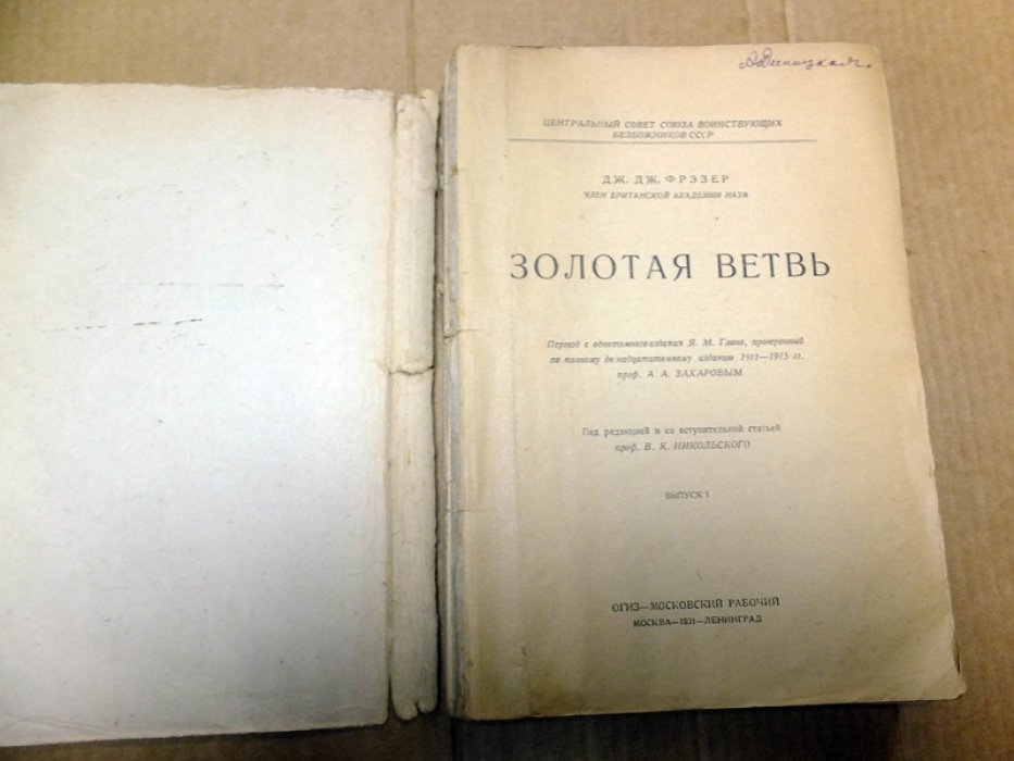 Фрэзер Д. Золотая ветвь. Выпуск I.