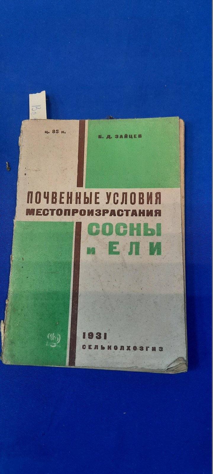 Зайцев Б.Д. Почвенные условия местопроизрастания сосны и ели.