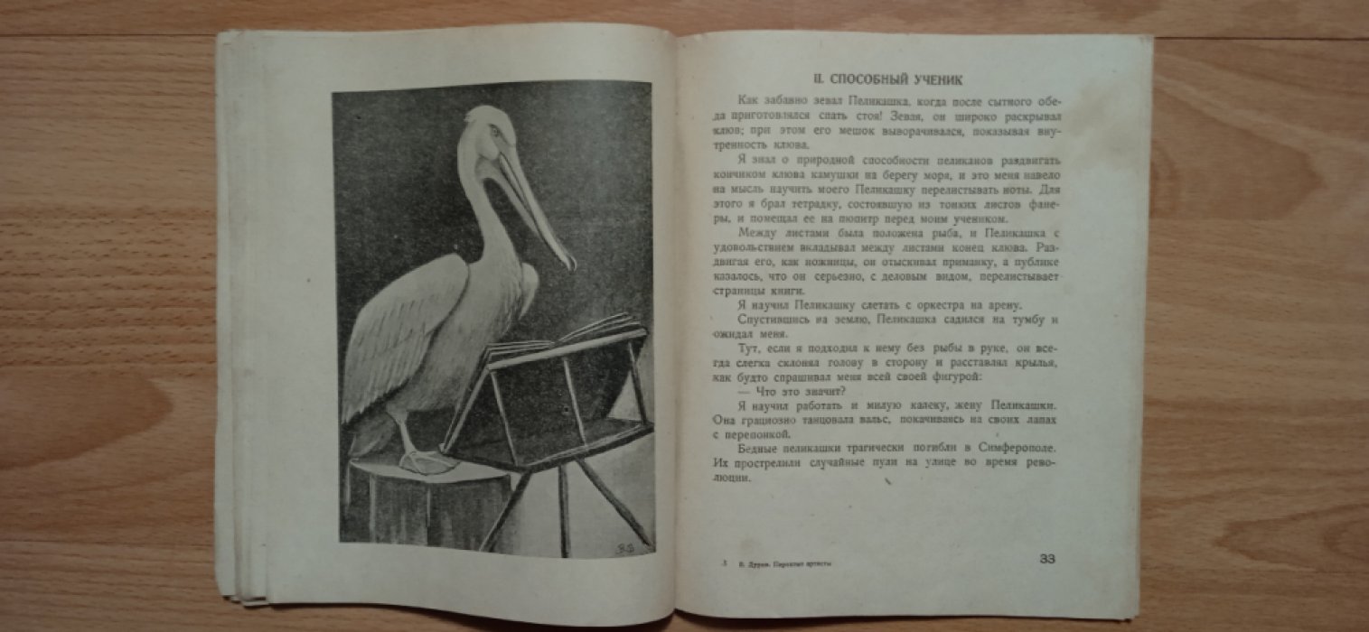 Дуров Владимир. Пернатые артисты. Рисунки Ватагина В. Дрессированные птицы дедушки Дурова.