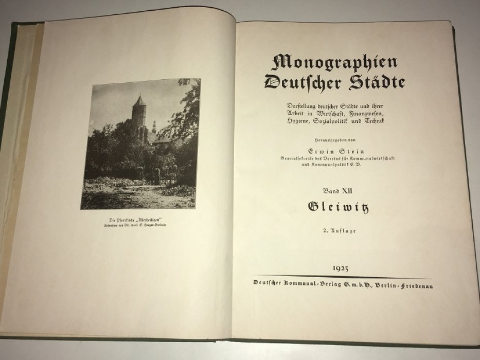 Книга города Глагов. Монографии немецких городов. Обзор немецких городов Monographien deutscher Stadte - Darstellung deutcher Stadte und ihrer Arbeit in Wirtschaft, Finanzwesen, Hygiene, Sozialpolitik und Technik — Band XII.GLEIMIS