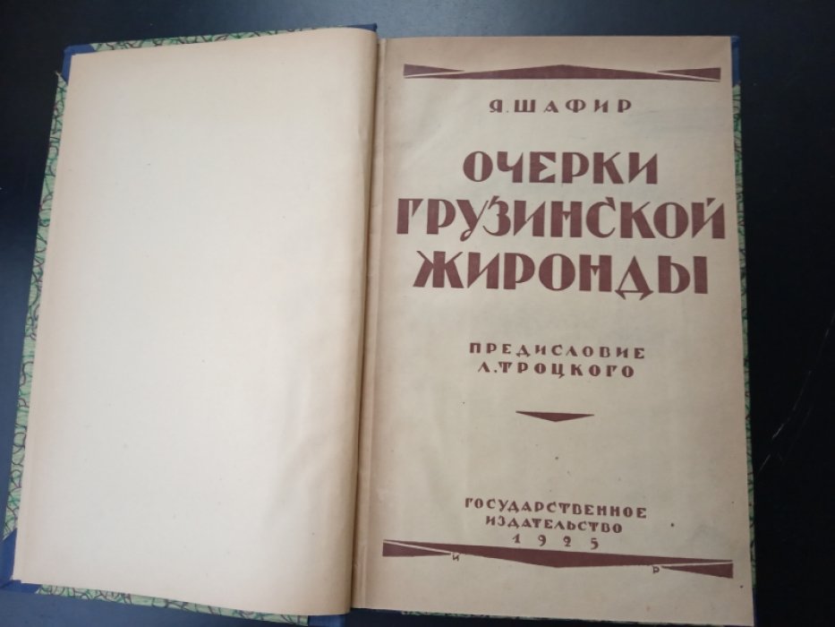 Шафир Я. Очерки Грузинской Жиронды.
