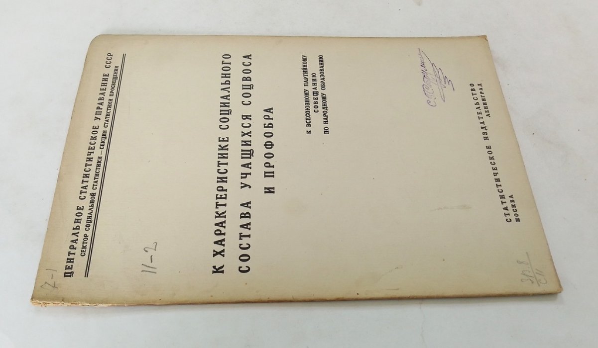 К характеристике социального состава учащихся Соцвоса и Профобра.