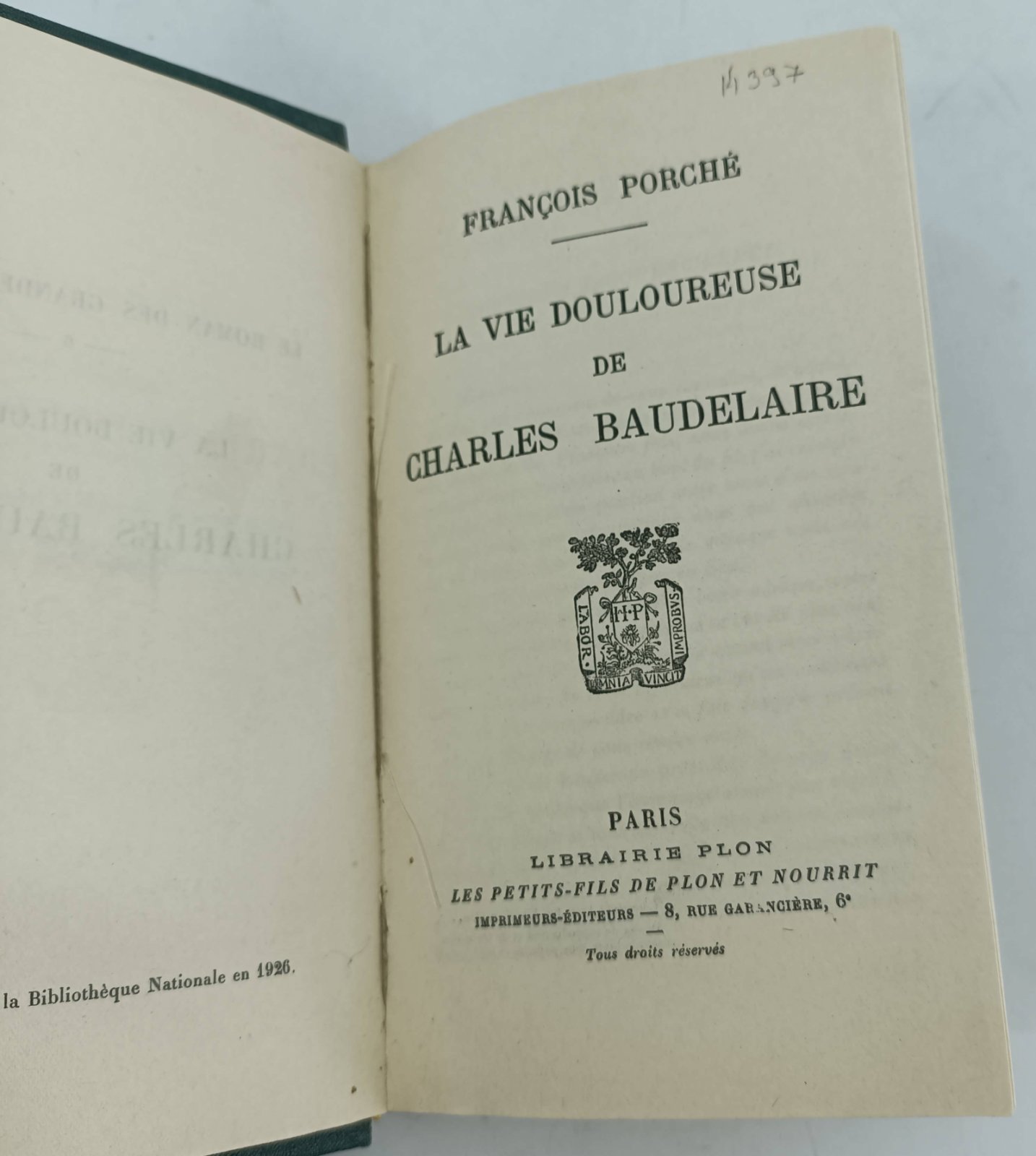 Порше Франсуа. Болезненная жизнь Шарля Бодлера.