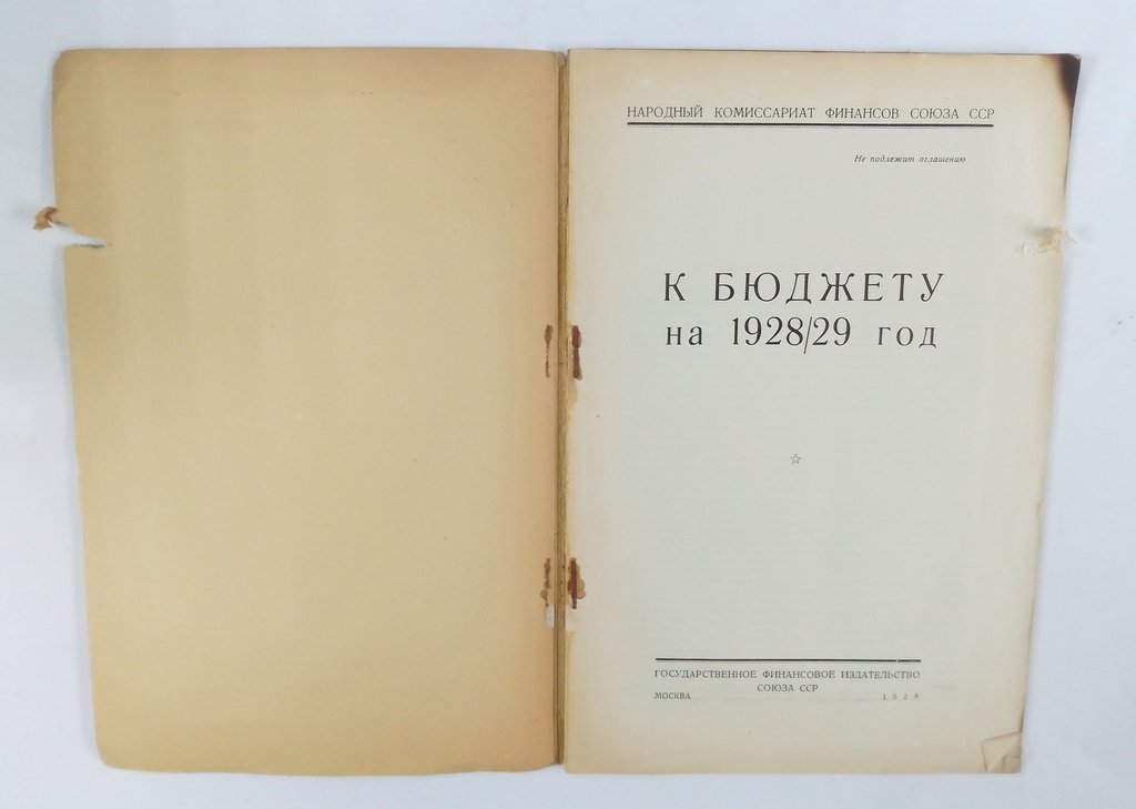 К бюджету на 1928/29 год.