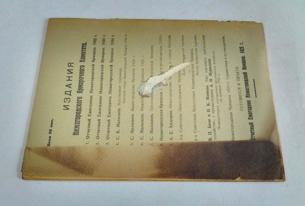 Малышев С. Нижегородская ярмарка 1925 года.