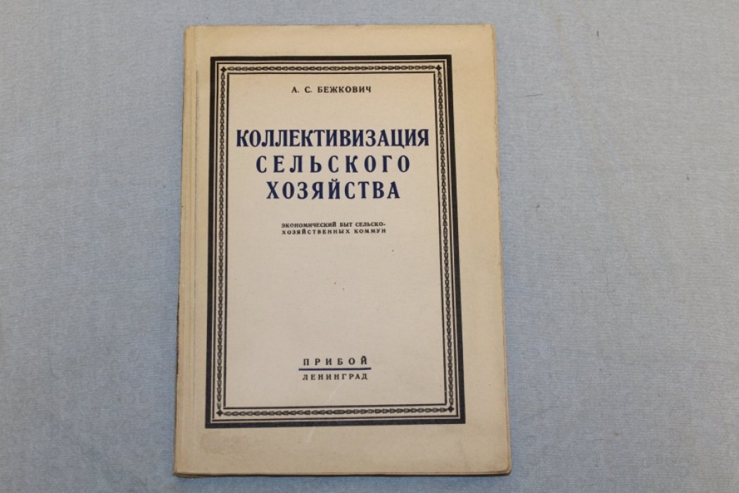 Бежкович А.С. Коллективизация сельского хозяйства на юге России. Экономический быт сельско-хозяйственных коммун.