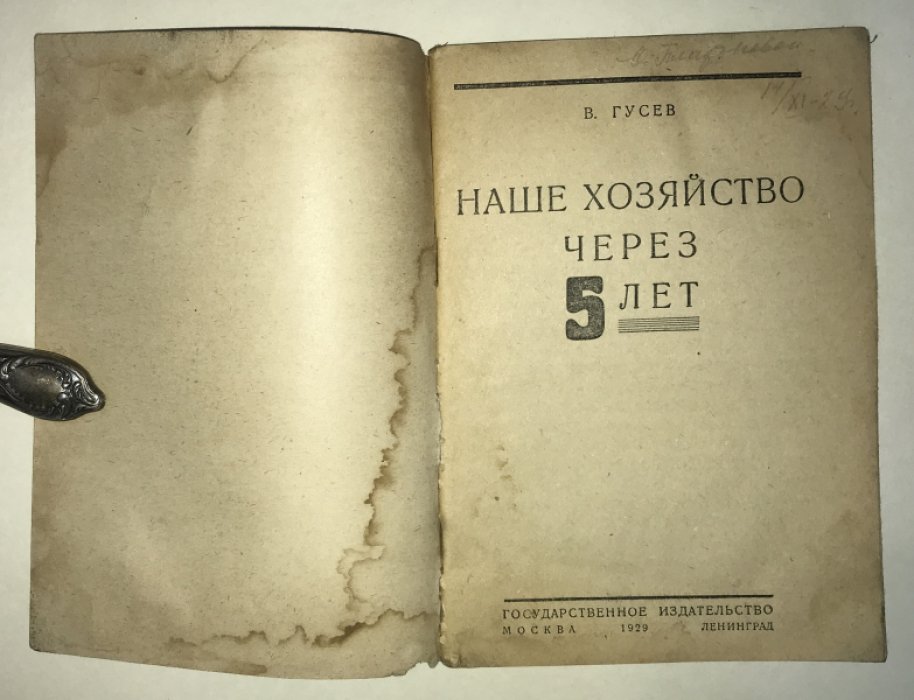 Гусев В. Наше хозяйство через 5 лет.