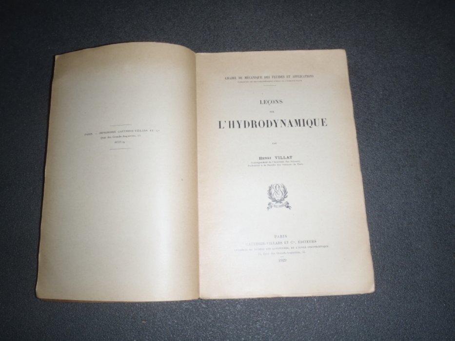 Villat Henri. Lecons sur L“Hydrodynamique.