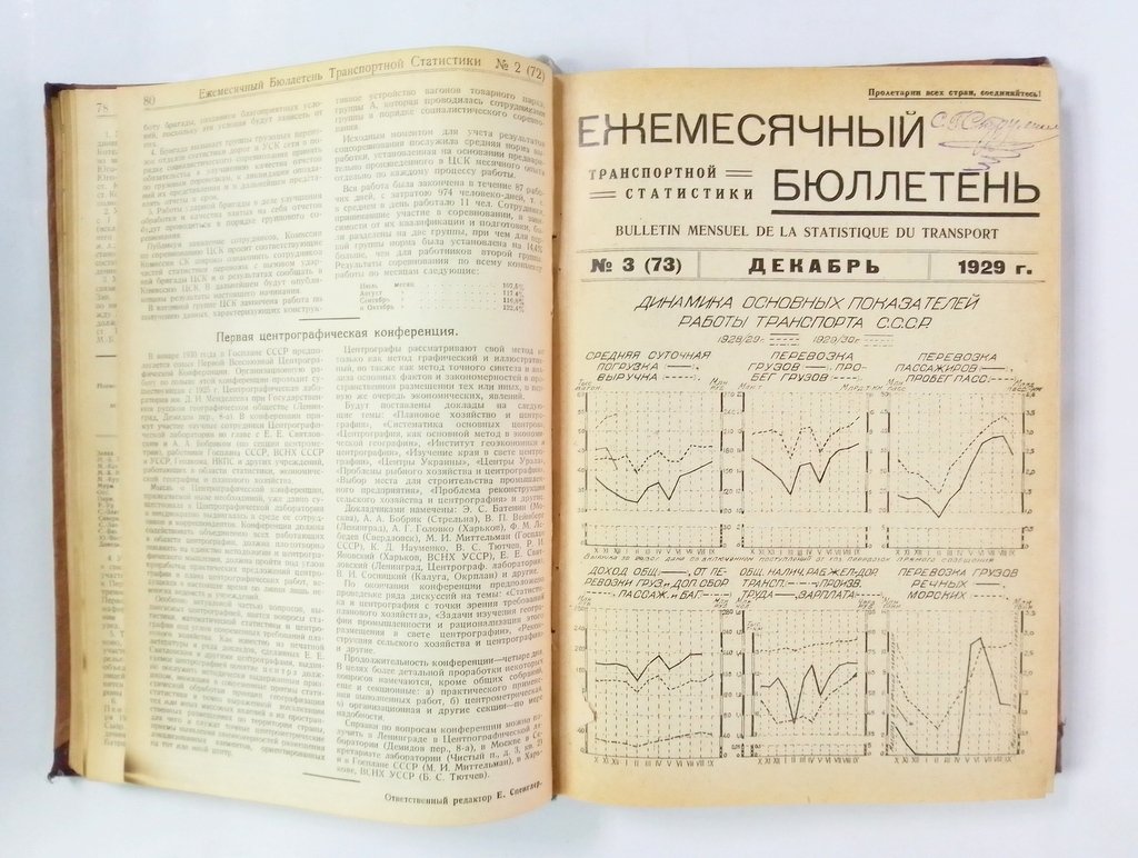 Ежемесячный бюллетень транспортной статистики.