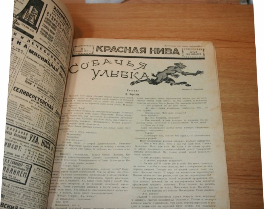 [Вересаев В.] [Собачья улыбка]. Красная Нива. № 1, 2 за 1927 год.