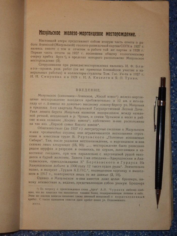 Васильев А.А. Мазульское железо-марганцевое месторождение.