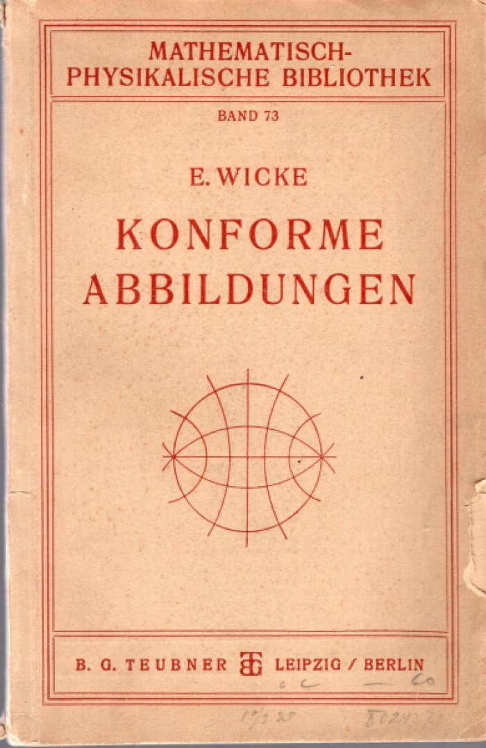 Wicke  E. Konforme Abbildung (Конформное отображение).