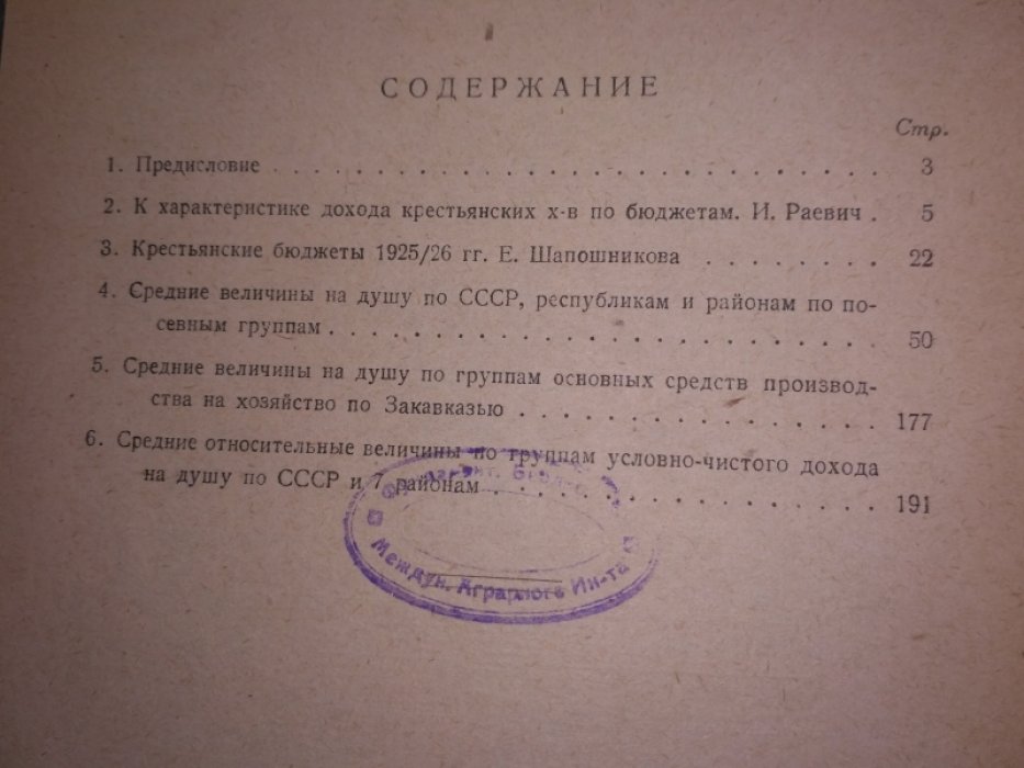 Крестьянские бюджеты 1925/26 г.