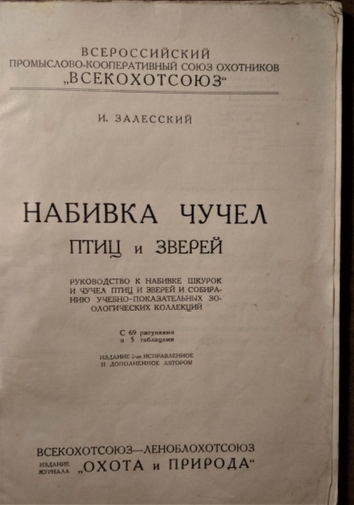 Залесский И.М. Набивка чучел птиц и зверей.