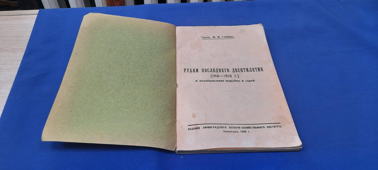 Гуман В.В., проф. - Каппер В.Г. - Тарашкевич А.И. Сборник статей по лесному хозяйству.