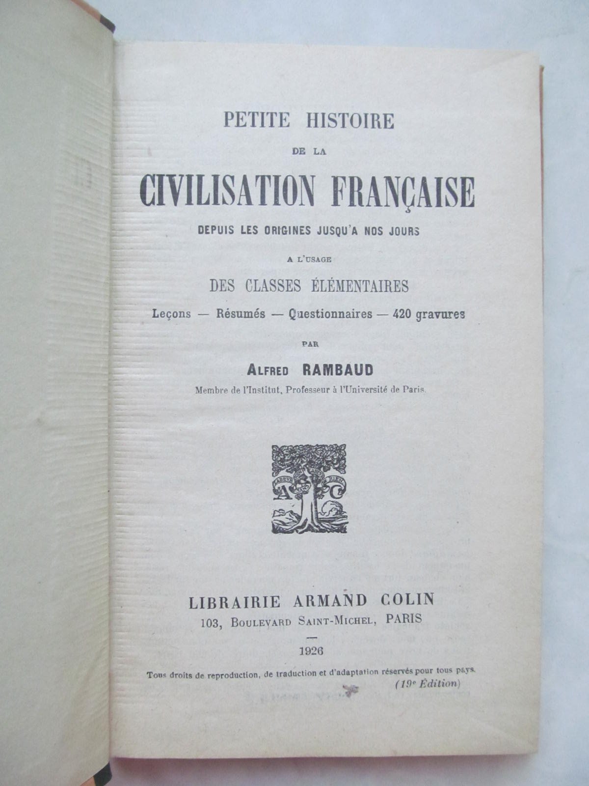 Rambaud A. Petite Histoire de la Civilisation Francaise/Краткая история французской цивилизации.