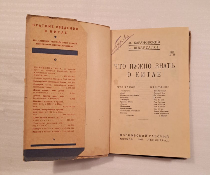 Барановский М.И., Шварсалон С.К. Что нужно знать о Китае.
