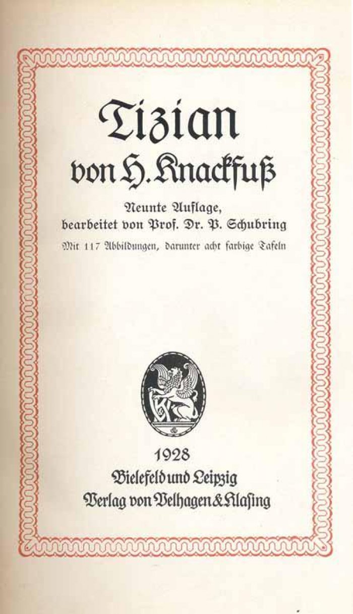 Кнакфусс, Х. ( Knackfu&szlig H.). Тициан.