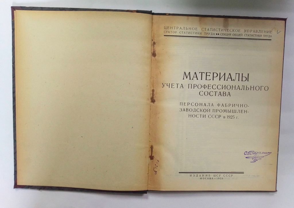 Материалы учета профессионального состава.