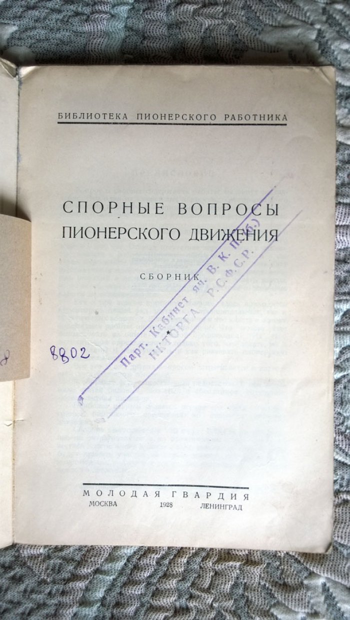 Спорные вопросы пионерского движения.