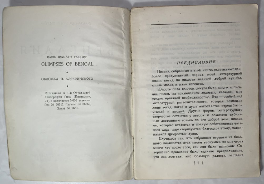 Тагор Рабиндранат. Бенгалия. Избранные отрывки из писем 1885-1895.