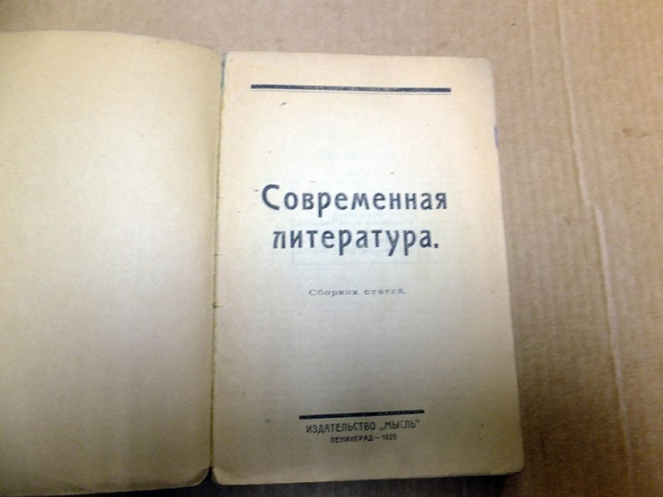 Современная литература. Сборник статей.