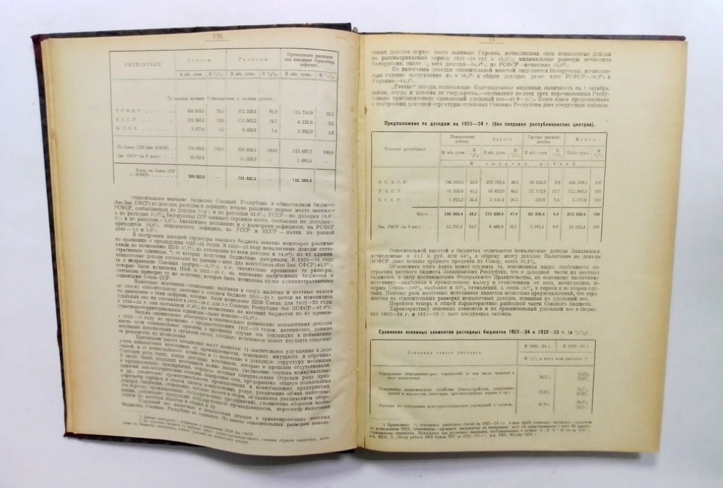 Местный бюджет Союза ССР в 1923-24 году.