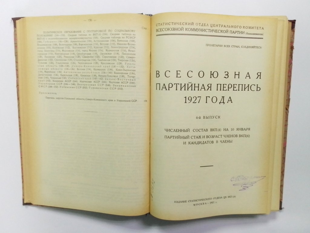 Всесоюзная партийная перепись 1927 года.