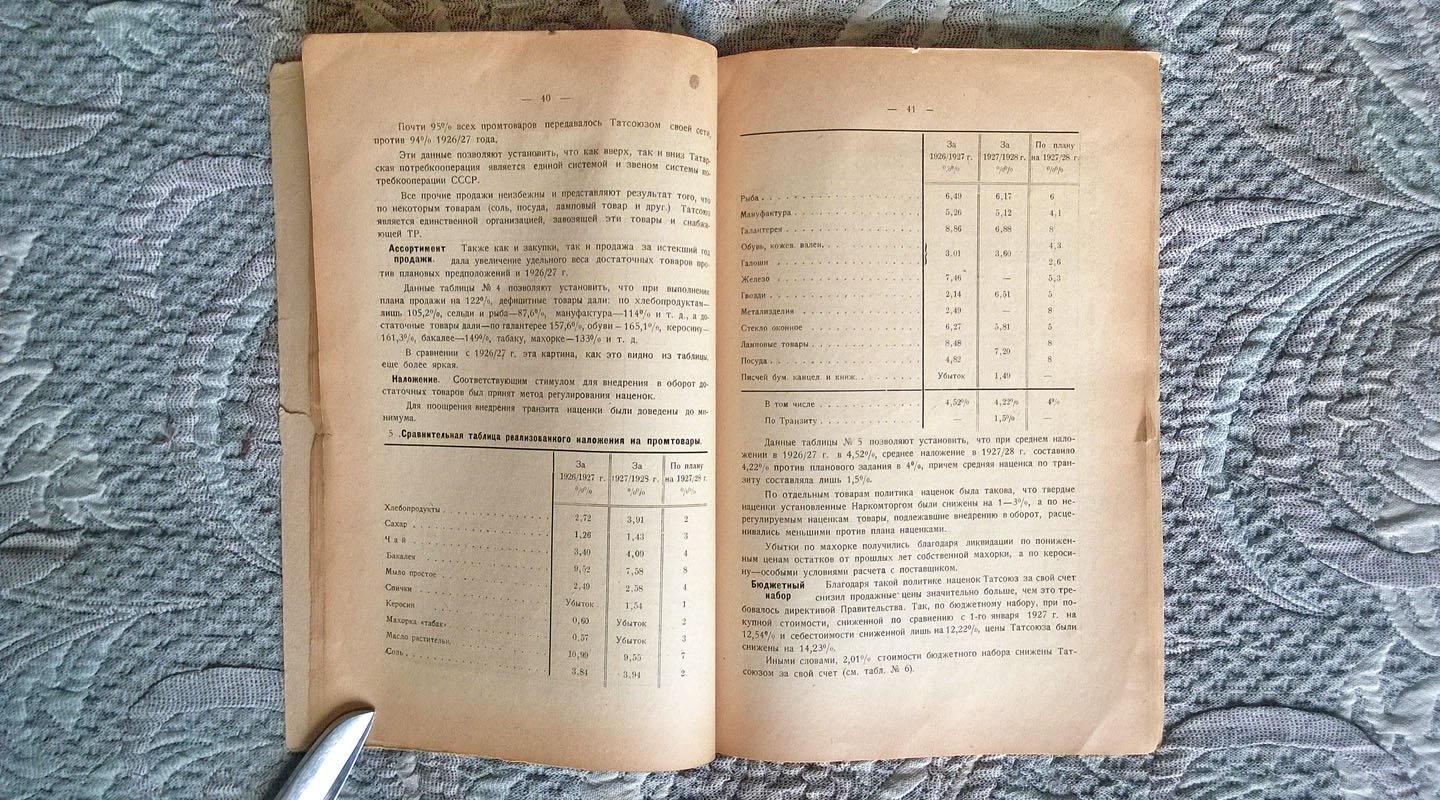Потребительская кооперация Татреспублики в 1927-28 году (Итоги годовой работы Татсоюза и его сети).