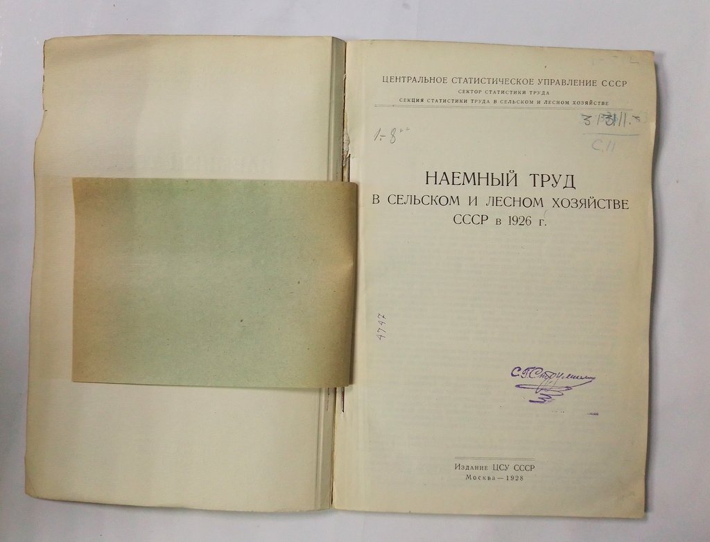 Наемный труд в сельском и лесном хозяйстве СССР в 1926 г.