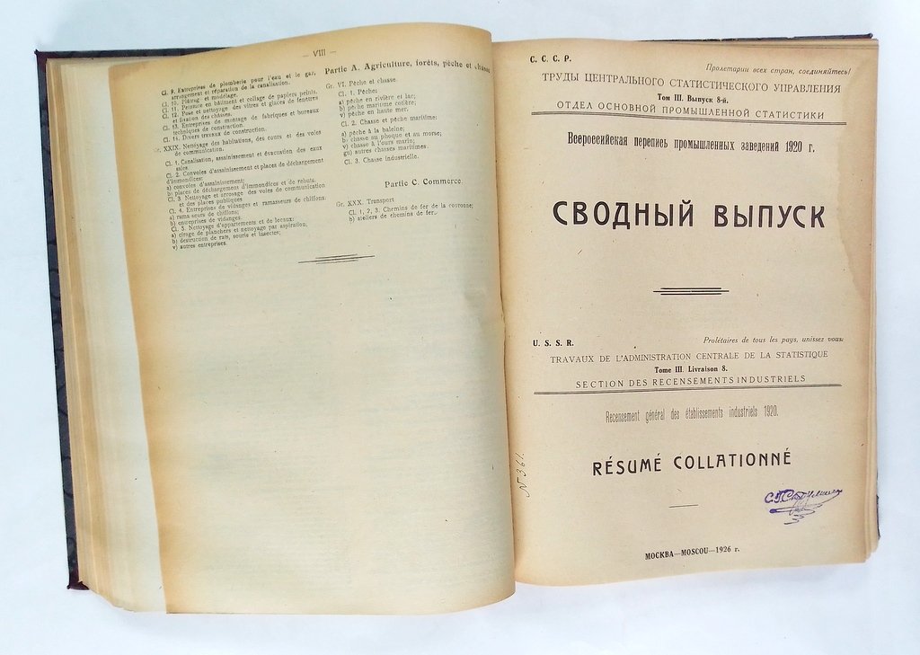 Всероссийская перепись промышленных заведений 1920 г.