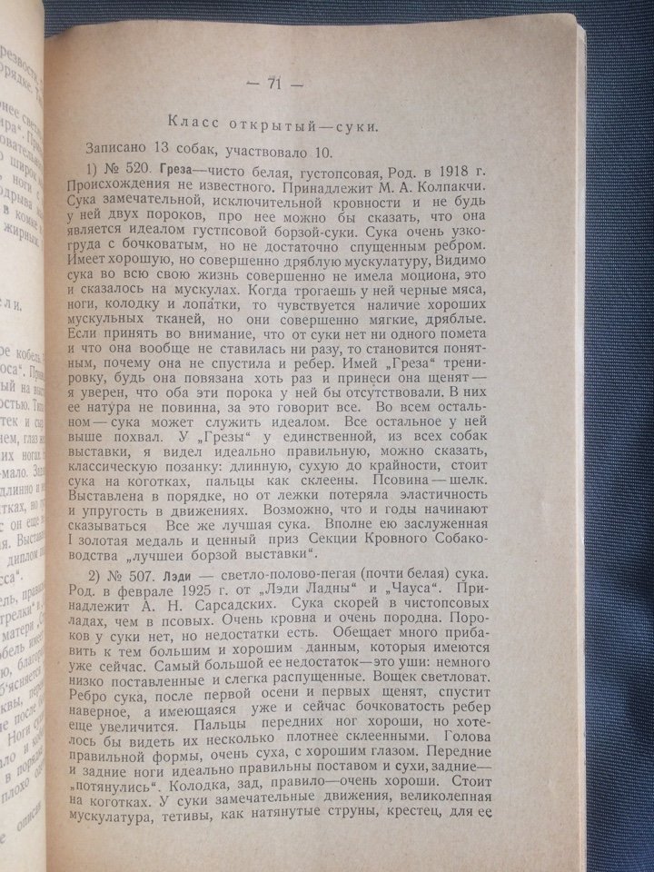 Отчет судей о 6-й очередной выставке собак.