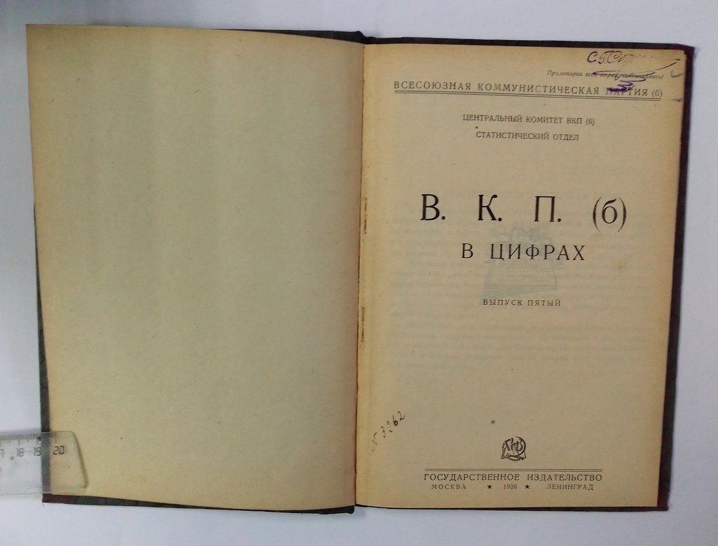 В.К.П. (б) в цифрах.